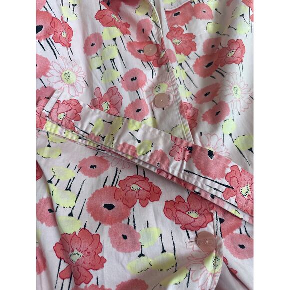 Apostrophe Stretch Rain Trench Coat Posey Floral Pink Lined Belt Women’s XL(18) - Picture 7 of 11